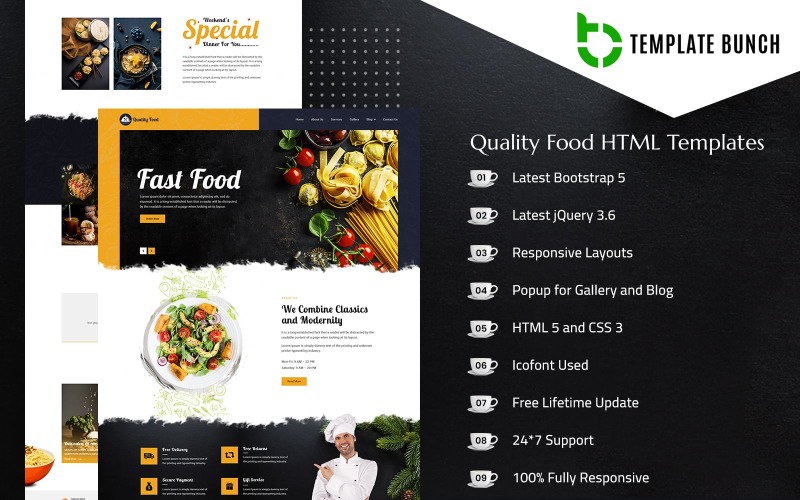 Cibo di qualità - Negozio di alimentari Modello di sito Web HTML5