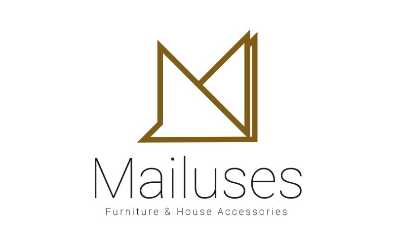 Design de logotipo de móveis de letras M e L