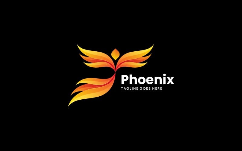 Diseño de logotipo degradado de Phoenix 6