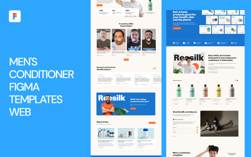 Szablony odżywek dla mężczyzn Figma Web