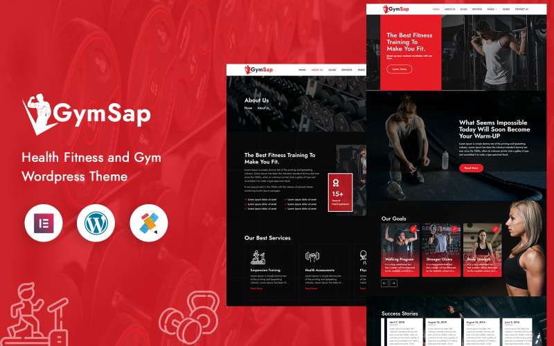 Gymsap Health Fitness and Gym Wordpress 主题
