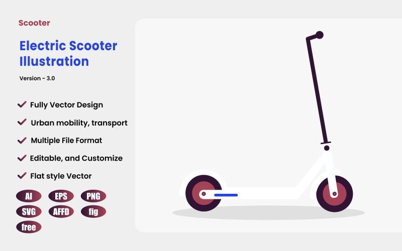 Illustration de scooter électrique
