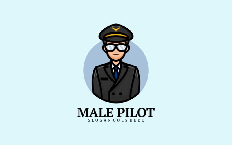 Stile di logo del fumetto pilota maschio