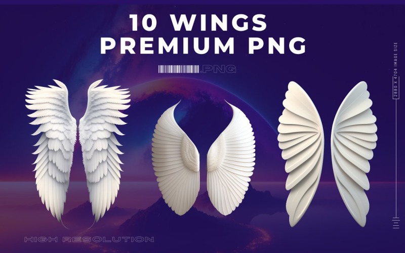 Ailes d'ange Premium PNG Clipart Vol.3