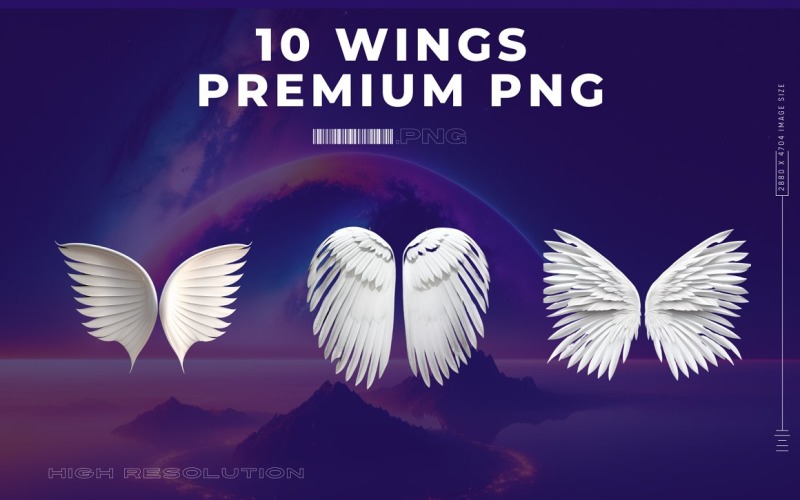 Asas de Anjo PNG Clipe Premium Vol.2
