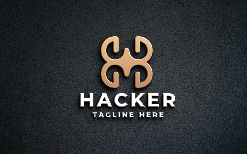 Hacker - Sjabloon voor letter H-logo