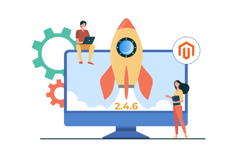 Marketing and Magento 2 Extension Vector Image
