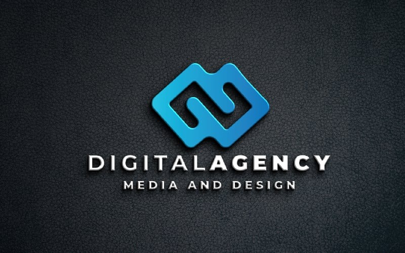Modello di logo aziendale dell'agenzia digitale