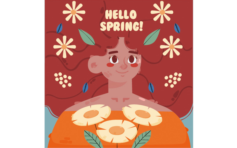 Blumenfrühlings-Illustration