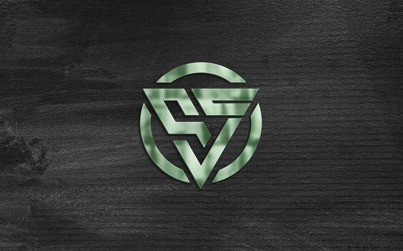 Grünes Glas Textur 3D Logo Mockup mit dunklem Papier Textur Hintergrund