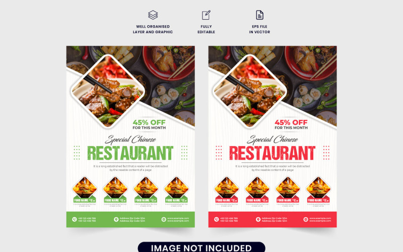 Restaurang annons flyer vektor