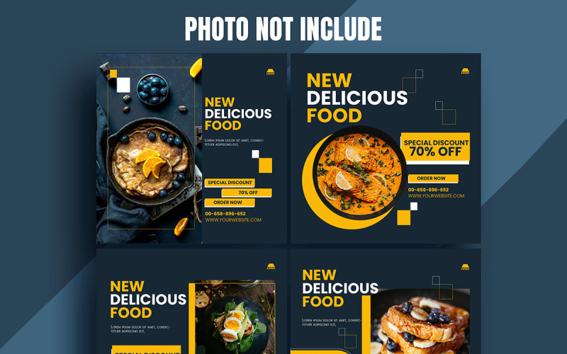 Sociala medier Postdesign för livsmedelsföretag.