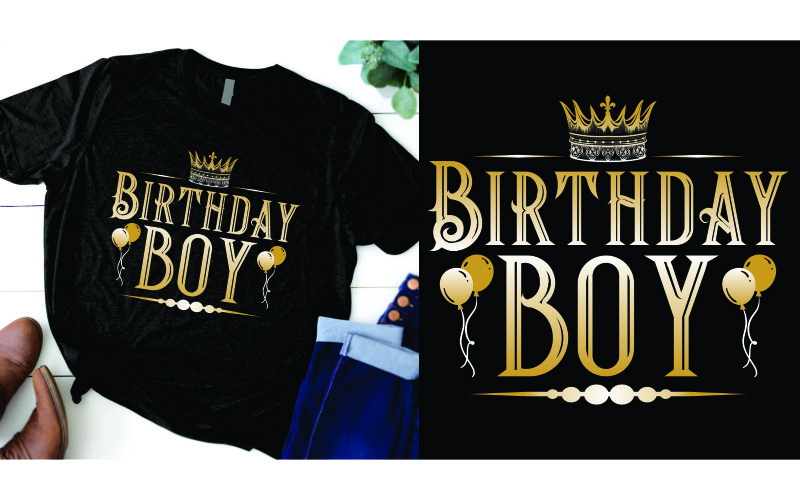 Disegno della maglietta del ragazzo di compleanno
