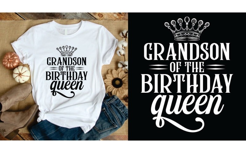 Grandson of the birthday queen t shirt