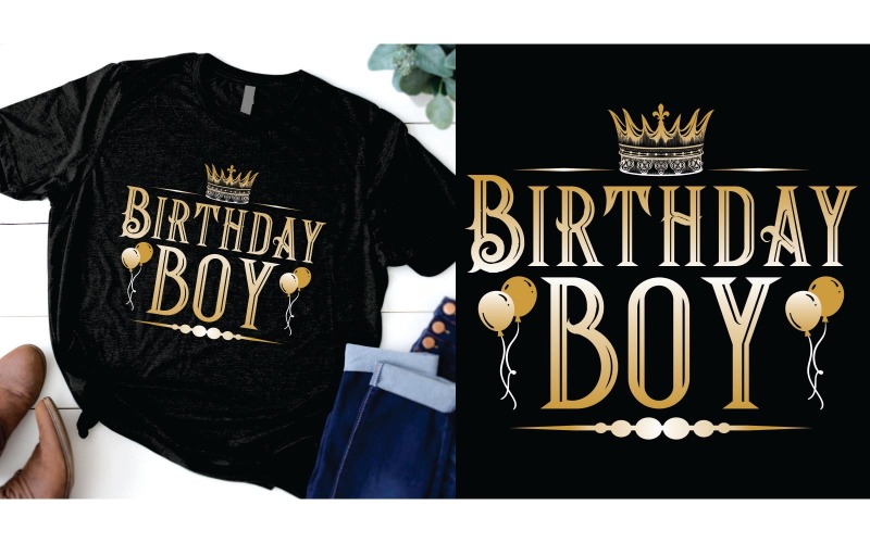 Projekt koszulki urodzinowego chłopca