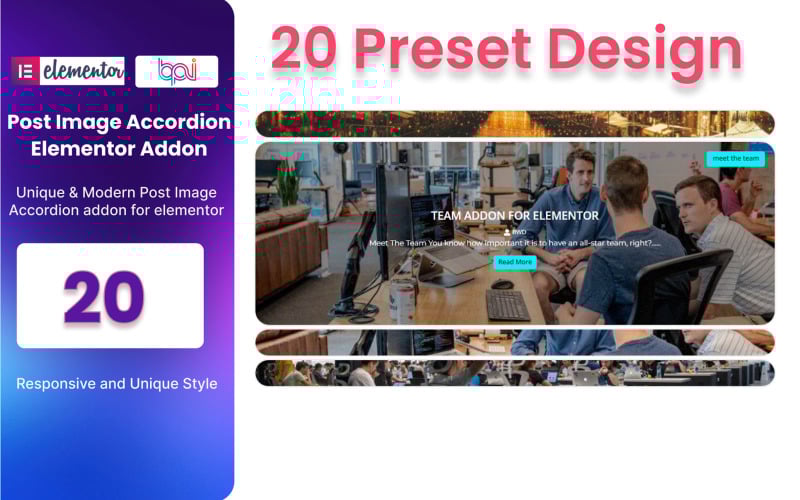 Blog Post Image Accordéon WordPress Plugin Pour Elementor