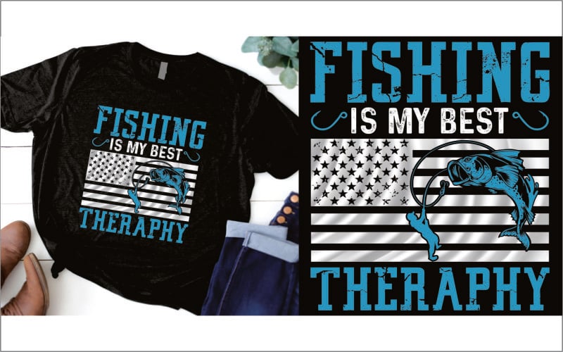 Fishing is my best therapy t shirt