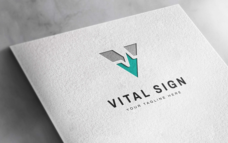 Letter V-logo Vital Sign-logo Pulse-logo