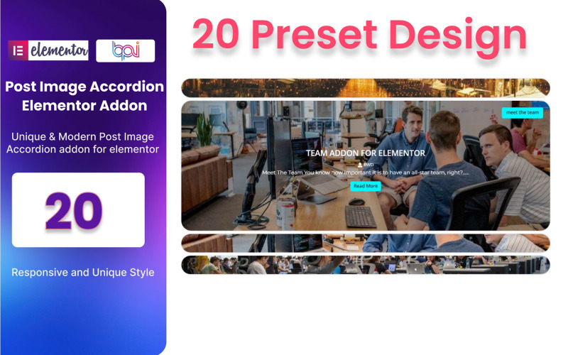 Публікація блогу Image Accordion Плагін WordPress для Elementor