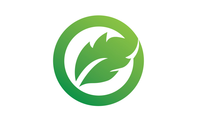 Feuille verte logo écologie nature feuille arbre v39