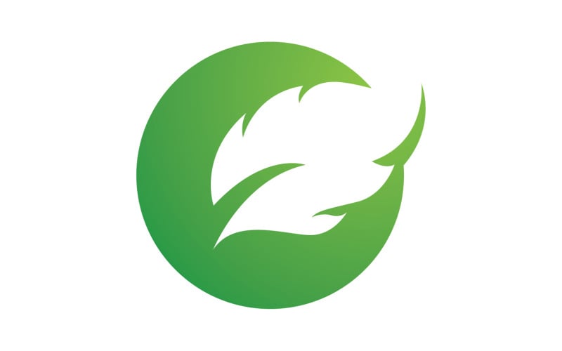 Leaf green logo ecology nature leaf tree v7