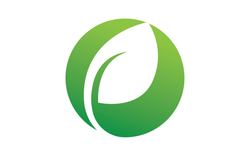 Levélzöld logó ökológia természet levél fa v3