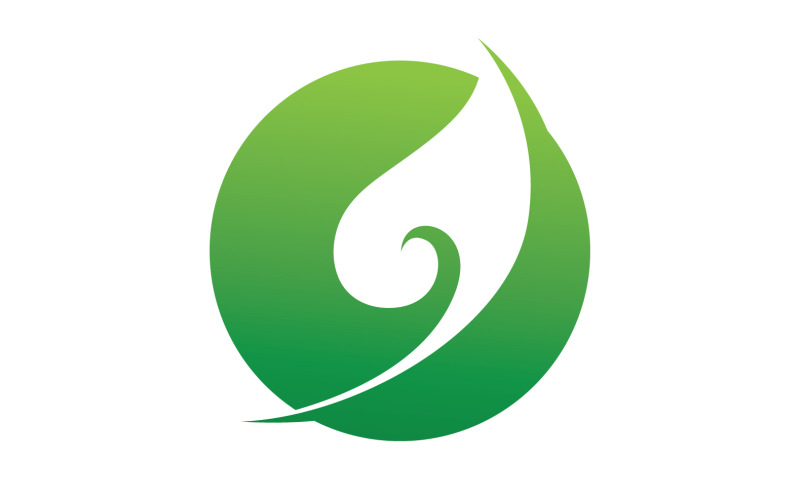 Liść zielony logo ekologia natura liść drzewo v5