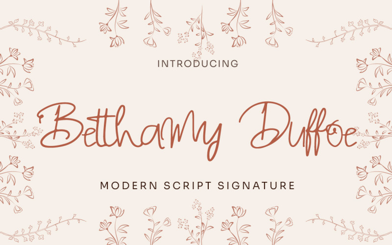 Betthamy Duffoe - Modern Script Signature Font
