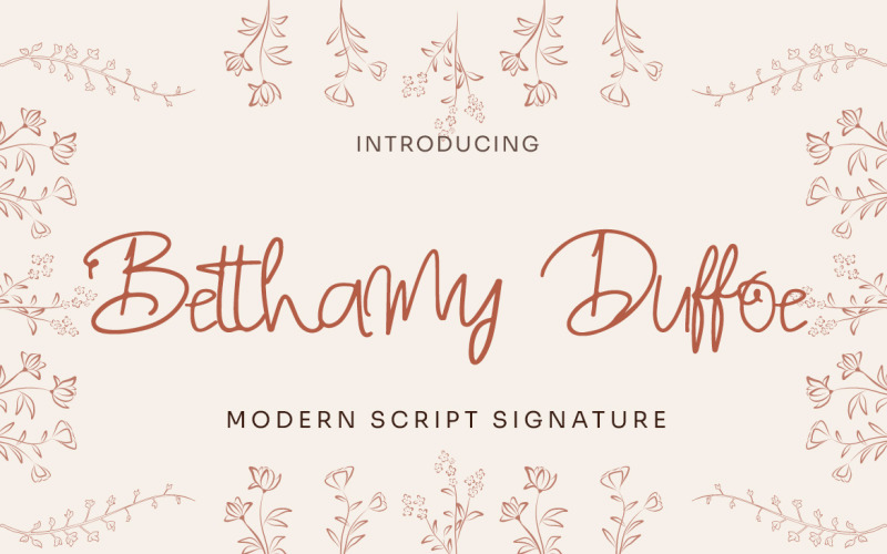 Betthamy Duffoe - шрифт для підпису Modern Script