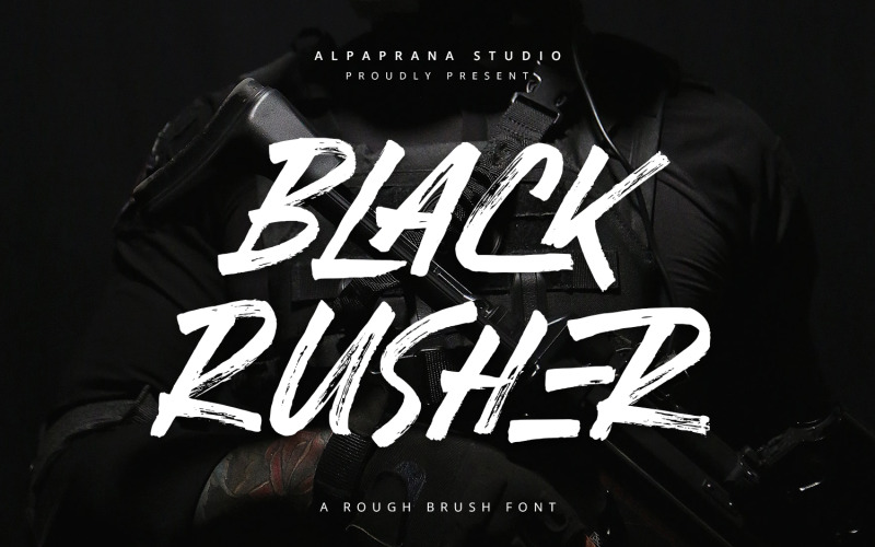 Black Rusher - Pinselschrift