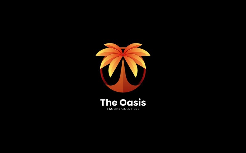 El estilo de logotipo degradado de Oasis
