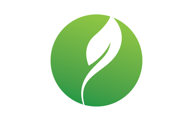 Логотипи зеленого дерева листя екології прикраса листя v11