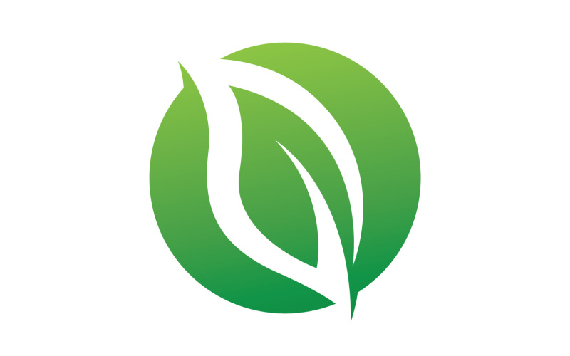 Logotipos de árbol verde hoja ecología decoración hoja v2