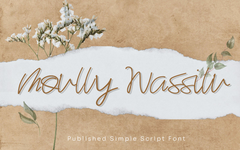 Moully Wassilu - Egyszerű Script Font