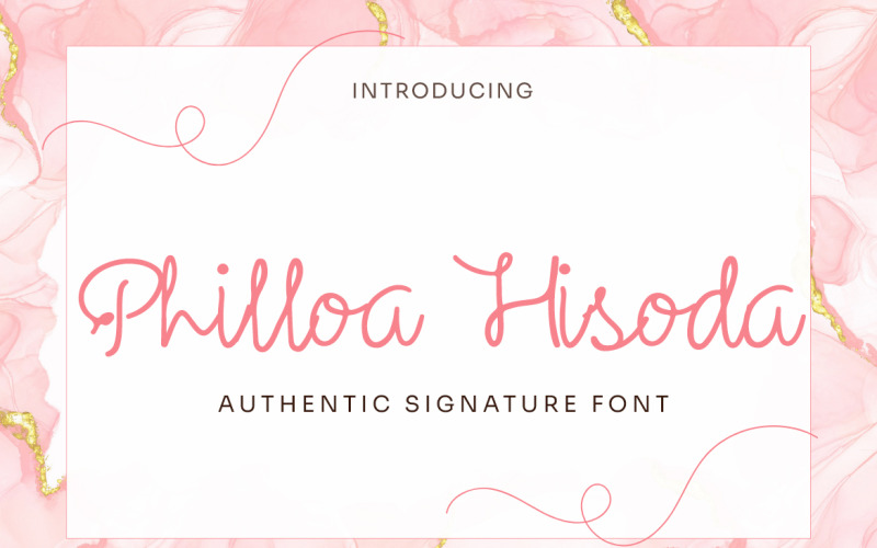 Philloa Hisoda - автентичний фірмовий шрифт