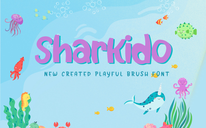 Sharkido — zabawna czcionka pędzla