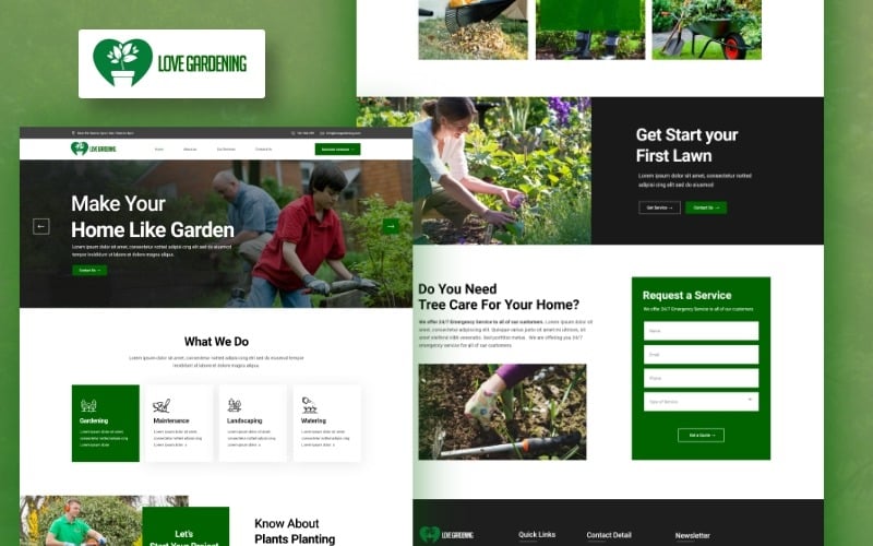 J'adore jardiner - Interface utilisateur Adobe XD