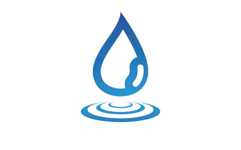 Logo świeżej energii natury kropli wody v26
