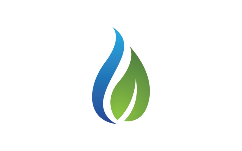 Waterdrop logotipo de energia fresca da natureza v15