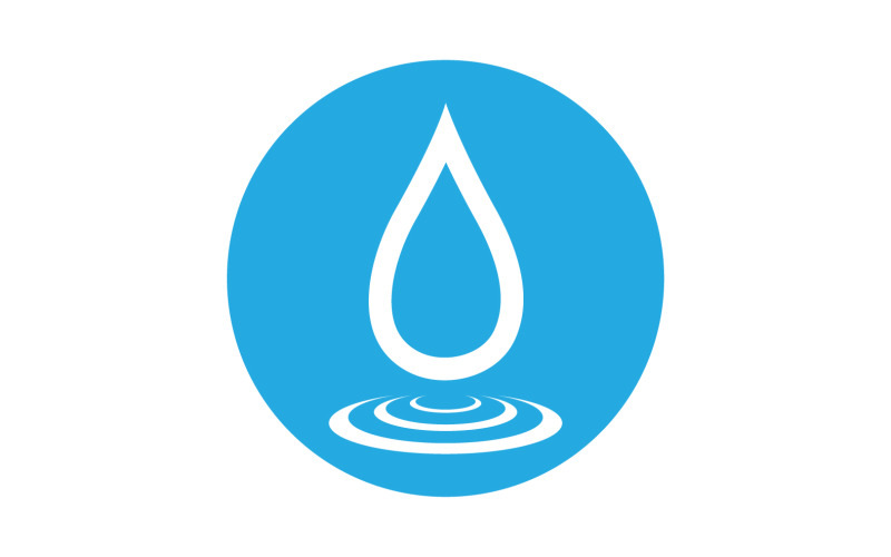 Waterdrop logotipo de energia fresca da natureza v25