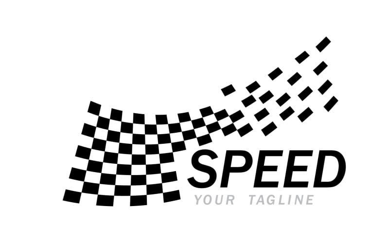 Diseño de bandera de carrera sport start v1