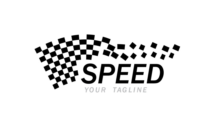 Diseño de bandera de carrera sport start v3