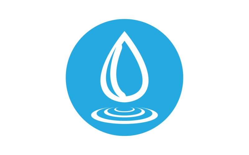 Waterdrop logotipo de energia fresca da natureza v35