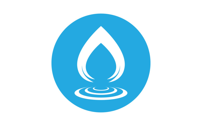 Waterdrop logotipo de energia fresca da natureza v36