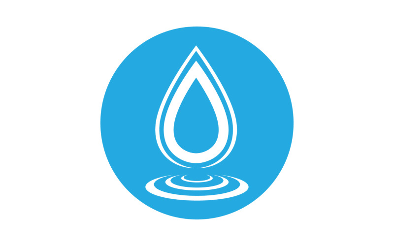 Waterdrop logotipo de energia fresca da natureza v37
