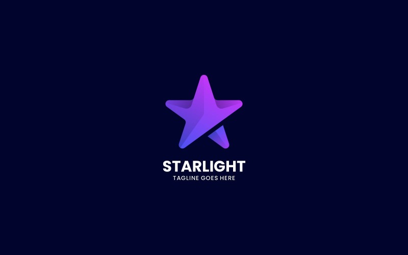Estilo de logotipo gradiente de luz das estrelas
