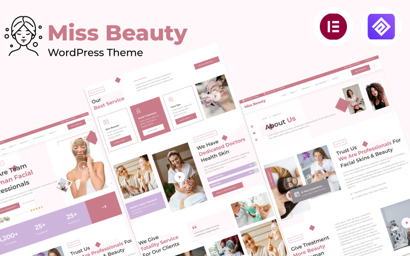 Motyw WordPress Miss Beauty Face and Spa