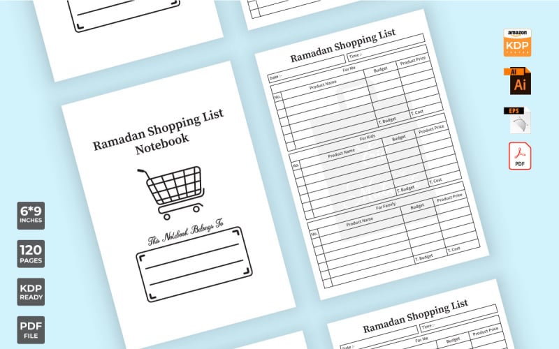 Рамадан торговый планировщик интерьера вектор