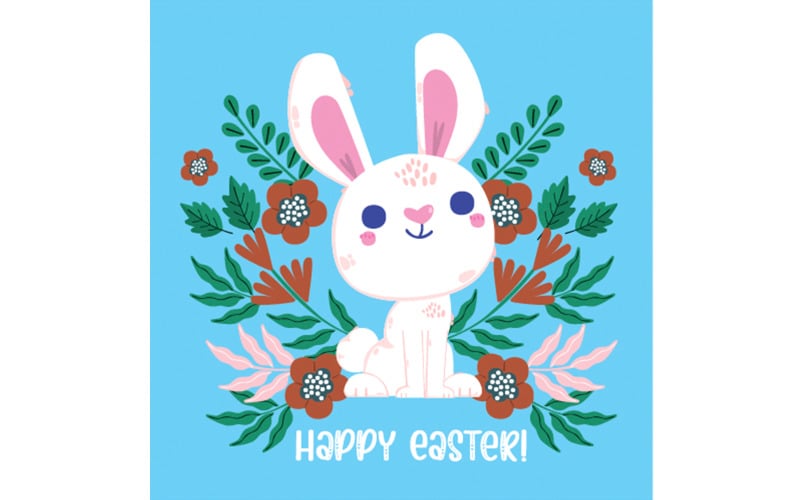 Easter Day Bunny Illustration