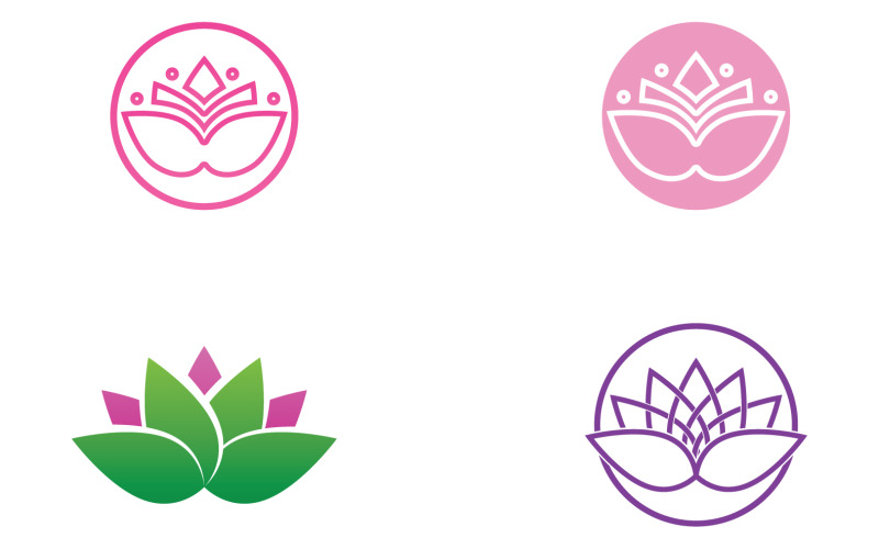 Květ lotosu krása meditace jóga symbol v18